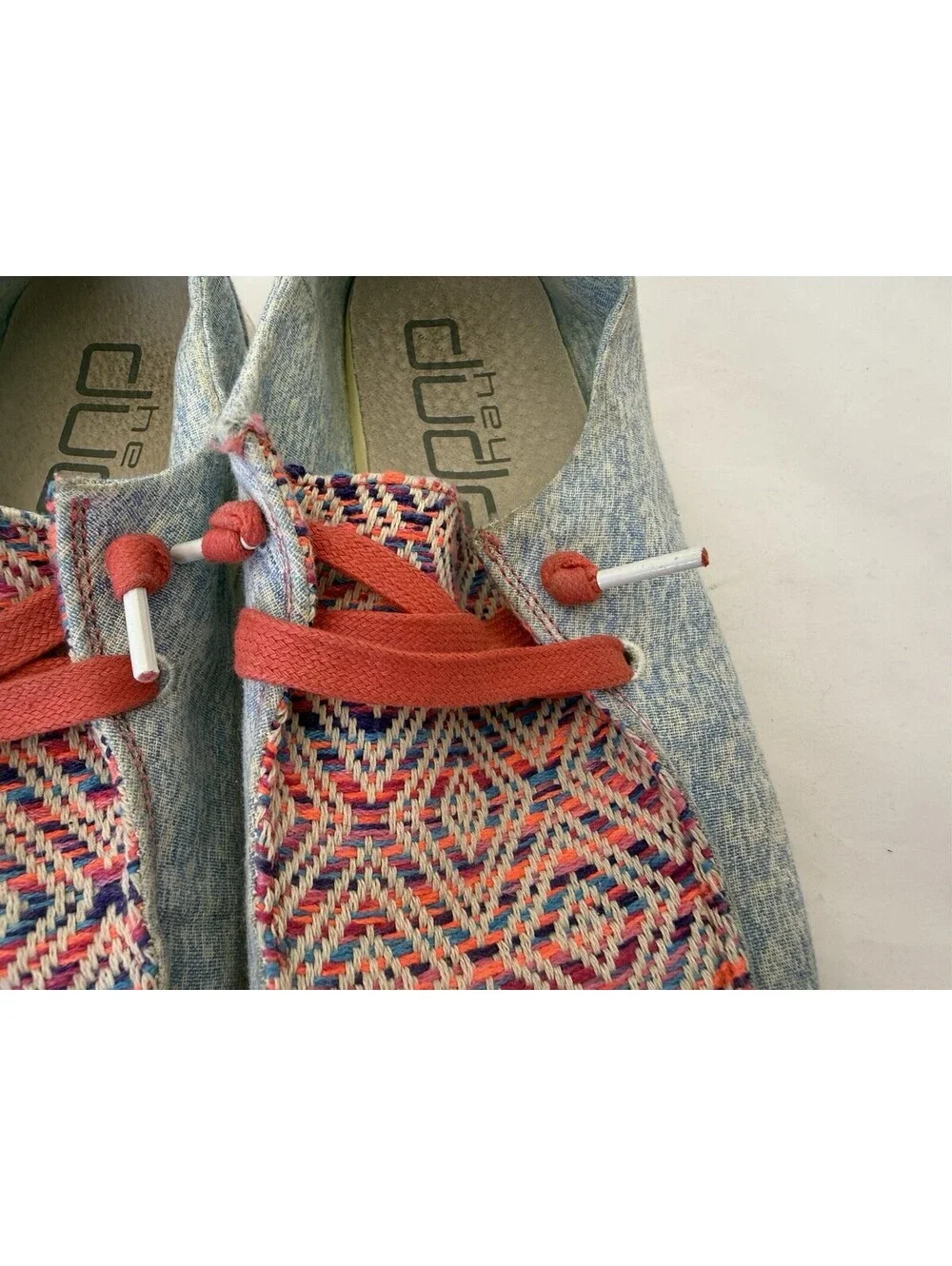 Hey Dude Wendy Playa Vista Rojo Shoes Size 7 Multicolor Speckled Soles